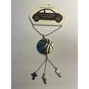 Basketball Pendant 3 Charms (2 shoe1 trophy), Rearview Mirror Hanging Ornament